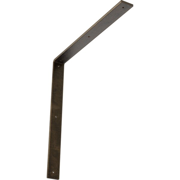 Ekena Millwork Hamilton Steel Bracket, Antiqued Pale Gold 2"W x 20"D x 20"H BKTM02X20X20HAAPG - main